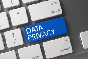 Data privacy replaces enter on a keyboard