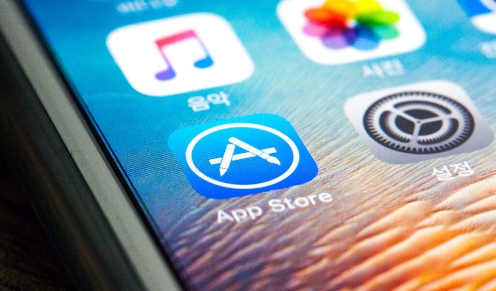 This is a photo of the app store icon on an iPhone Screen.