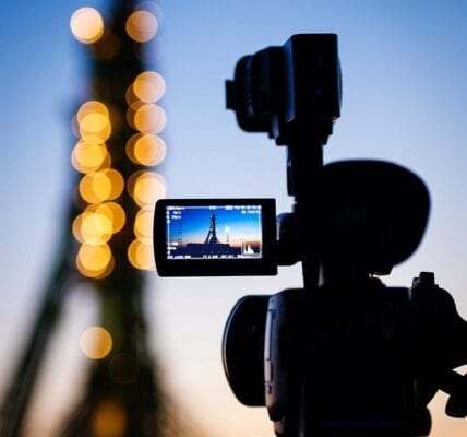 Image of video camera recording scenery