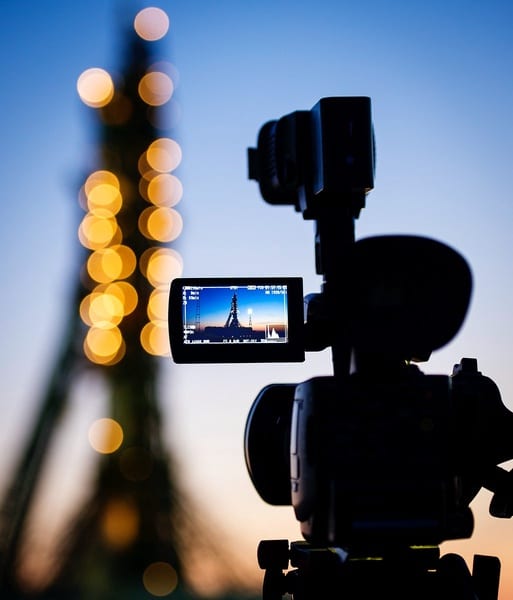 Image of video camera recording scenery
