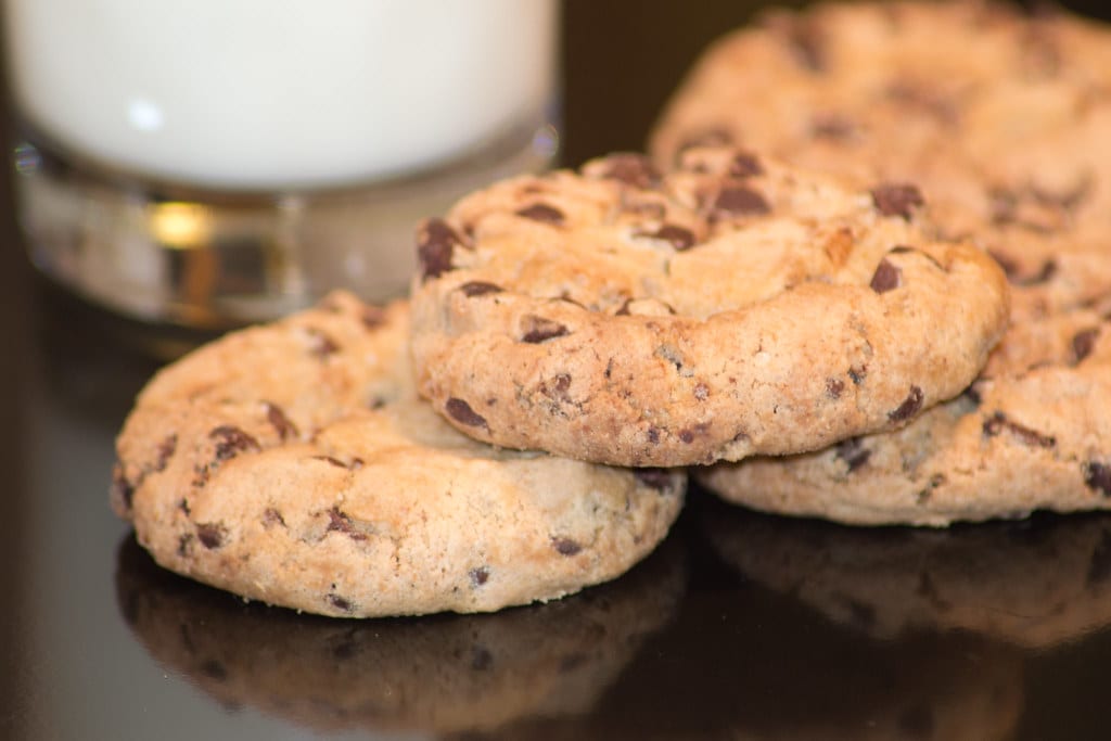 Image of chocolate chip cookies on a table