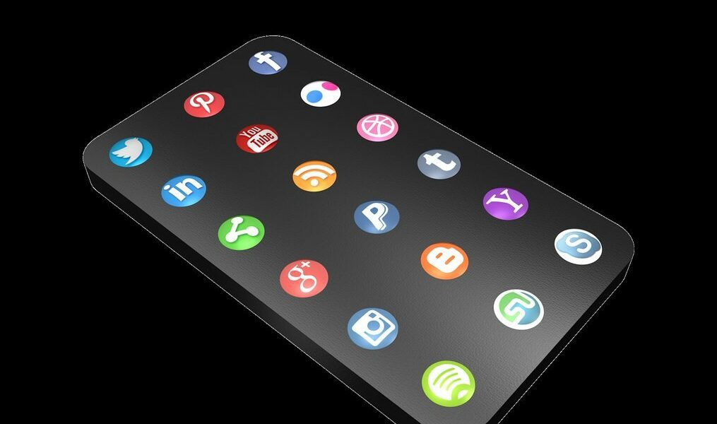 Picture of Remote Control With Social Media Icons for Buttons