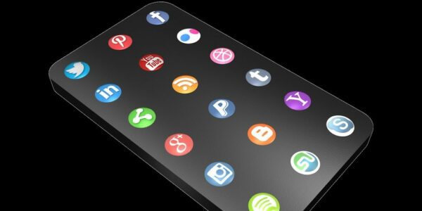 Picture of Remote Control With Social Media Icons for Buttons