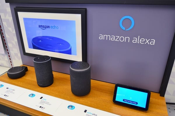 Image of Amazon's range of voice assistant technology.