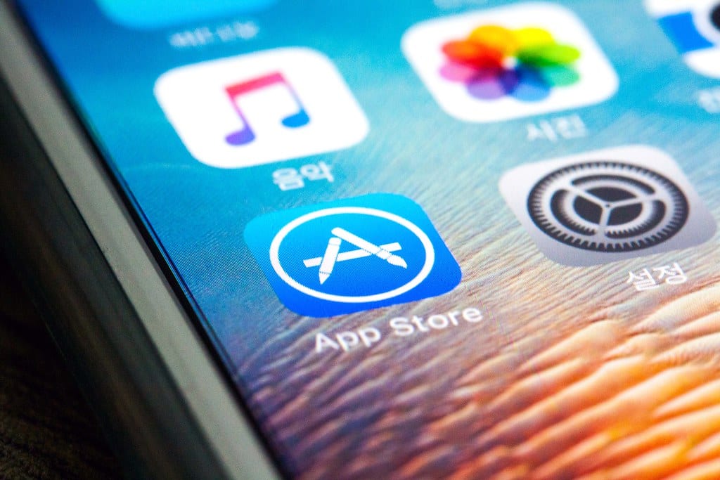 Image of an Apple Iphone Home Screen Displaying the App Store Icon