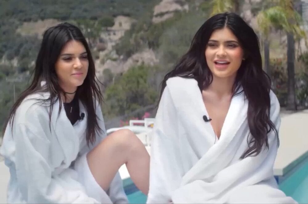 Influencers Kendall Jenner and Kylie Jenner being interviewed